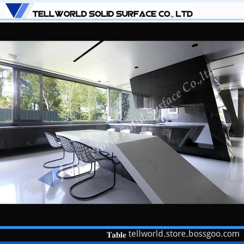 White Beautiful Artificial Stone Conference Tables, Commercial Office Desk (TW-MATB-123)